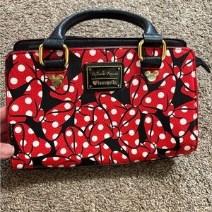Disney Loungefly Red and Black Minnie Mouse Satchel